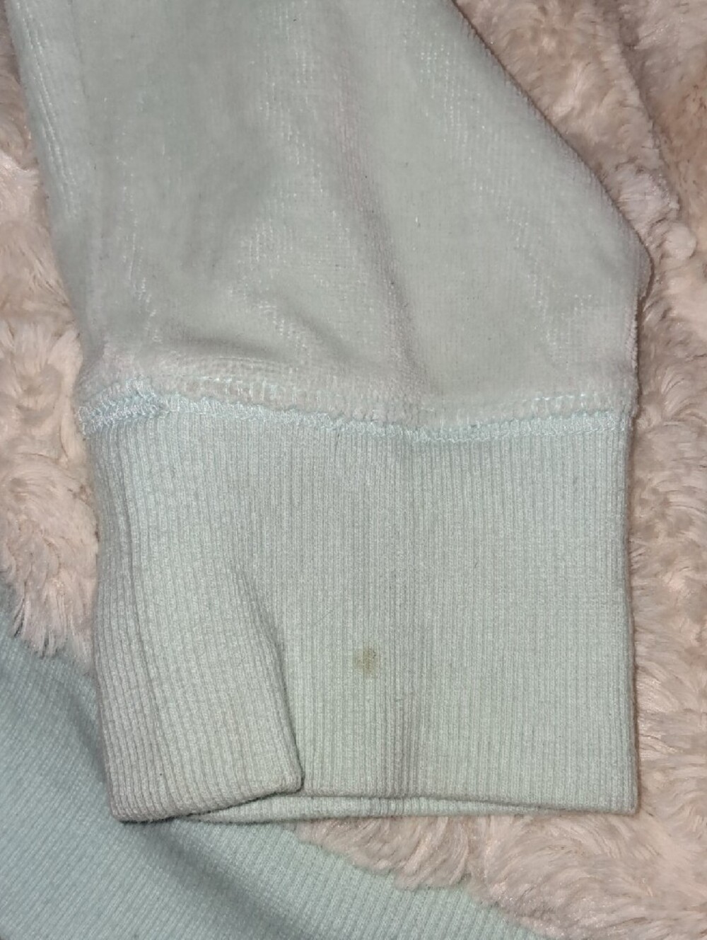 LOVE PINK Victoria's Secret Velour Fur Lined Hoodie Gold Sequins Bling Y2k - Picture 6 of 6